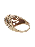 Kubický zirkón. Originál Vintage 14K Produkt s ružovým zlatým krúžkom Vintage VRC080R